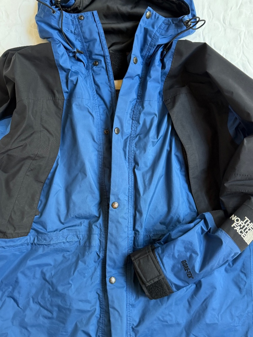 Men’s North Face Gore-Tex Mountain Jacket Shell Only Blue Black Sz L